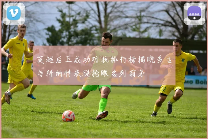 英超后卫成功对抗排行榜揭晓多古与科纳特表现抢眼名列前茅
